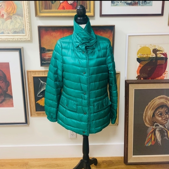 ESCADA Emerald Green Quilted Down Jacket - Picture 2 of 8